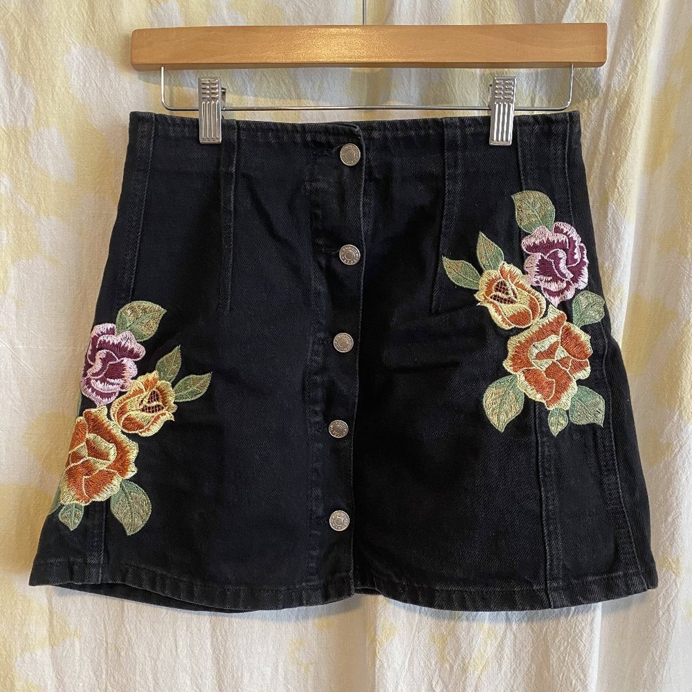 Topshop A-line Jean Skirt